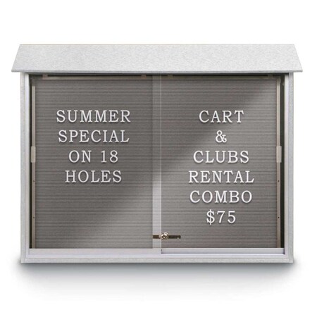 United Visual Products Indoor Enclosed Combo Board, 42"x32", Bronze Frame/White Porc & Buff UVCB4232BZ-WHTPORC-BUFF